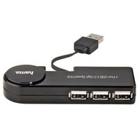 Hama USB 2.0 Hub 1:4, black (00078488)